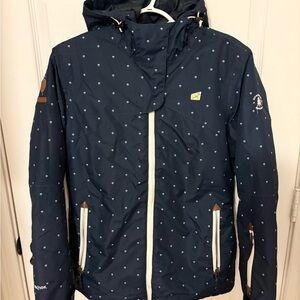 2117 of Sweden Women’s Ski Jacket Hooded Blue Print Size S (EU 36)
